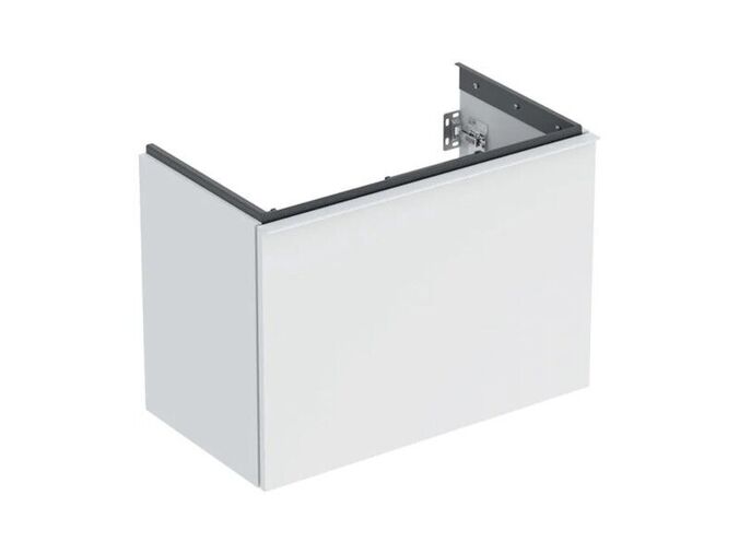 Geberit Acanto skříňka pod umyvadlo 74x41,5x53,5 cm, 1x zásuvka s vnitřní zásuvkou, zkrácené vyložení, lakovaná mat, bílá