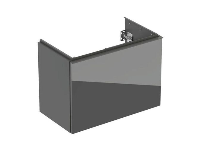 Geberit Acanto skříňka pod umyvadlo 74x41,5x53,5 cm, 1x zásuvka s vnitřní zásuvkou, zkrácené vyložení, lakovaná mat láva, sklo lesk láva