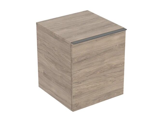 Geberit Acanto boční skříňka 45,2x52x47,5 cm 1x zásuvka s vnitřní zásuvkou, ořech hickory/melamin struktura dřeva
