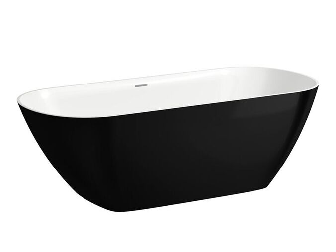 Laufen Lua volně stojící vana, 170x75 cm, Marbond, černá lesk