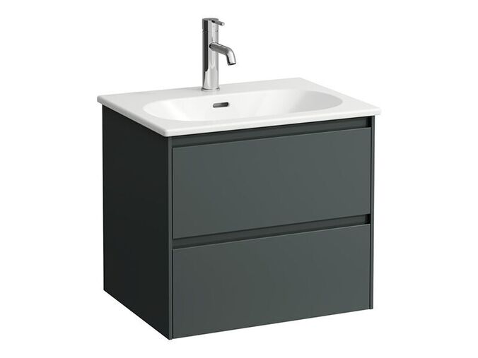 Laufen Lani skříňka s umyvadlem slim 60x46x56,7 cm, 2x zásuvka, šedá traffic