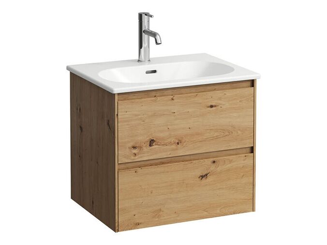 Laufen Lani skříňka s umyvadlem slim 60x46x56,7 cm, 2x zásuvka, divoký dub