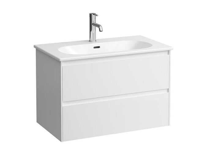 Laufen Lani skříňka s umyvadlem slim 80x46x56,7 cm, 2x zásuvka, bílá lesk