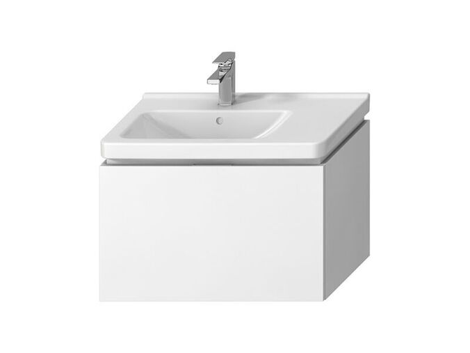 Jika Cubito Pure Skříňka pod umyvadlo 74x42,6x48 cm, 1x zásuvka, bílá/bílá lesk