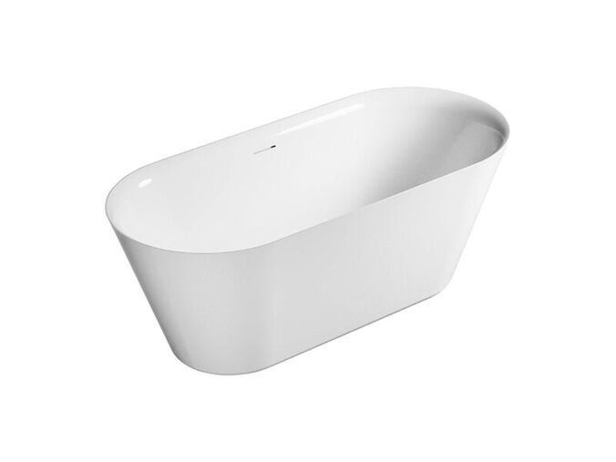 Jika Mio Volně stojící oválná vana 160x70 cm, sifon, výpust Click-clack, bílá lesk