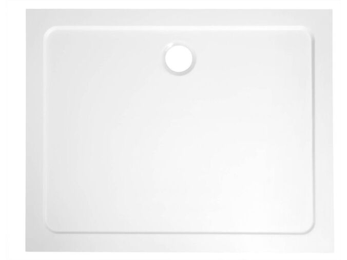 Aqualine TECMI sprchová vanička z litého mramoru, obdélník 100x80cm, bílá