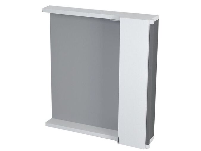 Sapho PULSE galerka s LED osvětlením, 75x80x17cm, pravá, bílá/antracit