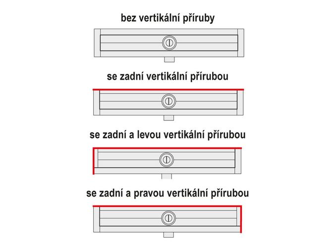 Riho nerezový podlahový žlab řada E, vertikální příruba, 700x84mm, PU 50mm