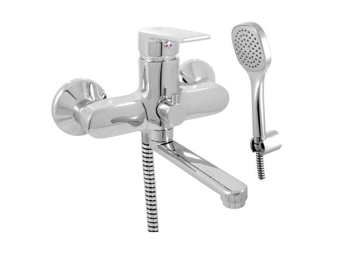 Slezák-RAV CZ Colorado baterie vanová, plochým ramínkem se sprchovým setem, rozteč 150 mm, chrom