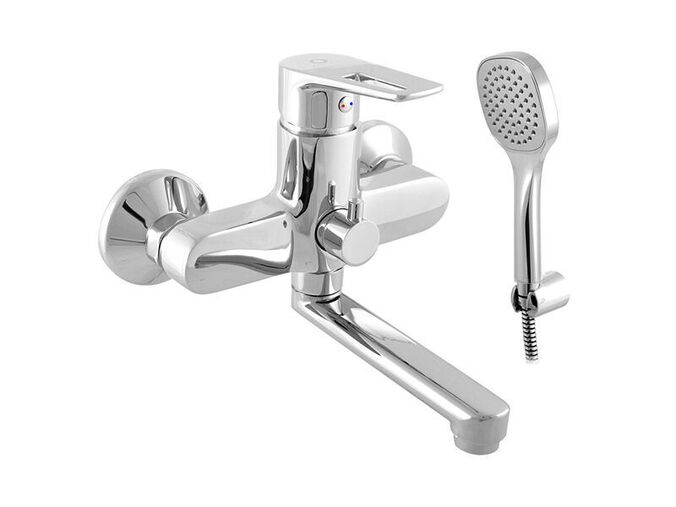 Slezák-RAV CZ Colorado baterie vanová, plochým ramínkem se sprchovým setem, rozteč 150 mm, chrom