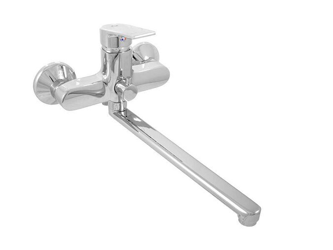Slezák-RAV CZ Colorado baterie vanová/umyvadlová s plochým ramínkem, rozteč 150 mm, chrom