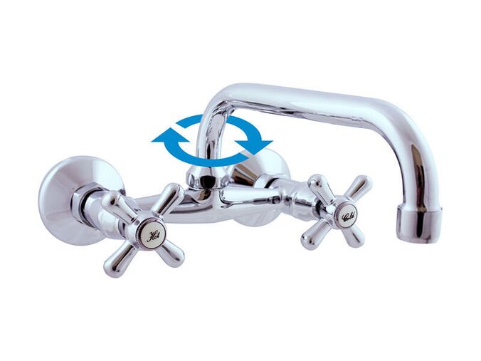 Slezák-RAV CZ Morava dřezová baterie nástěnná, rozteč 150 mm, chrom