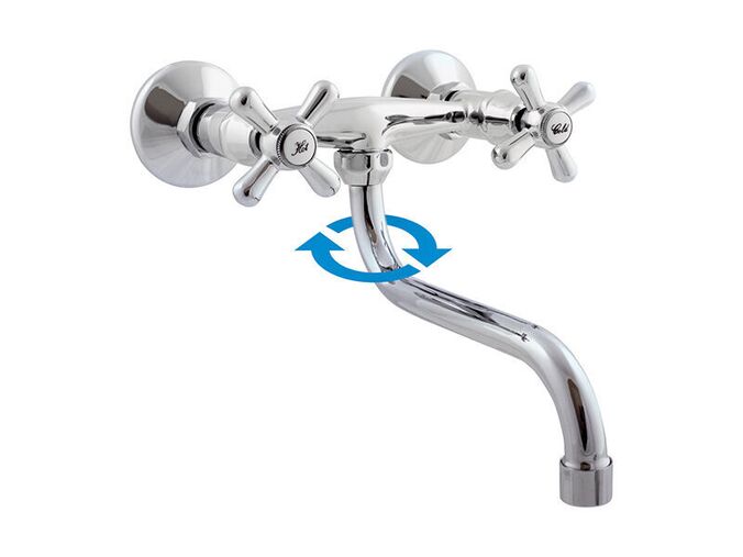 Slezák-RAV CZ Morava dřezová/umyvadlová baterie, rozteč 100 mm, chrom
