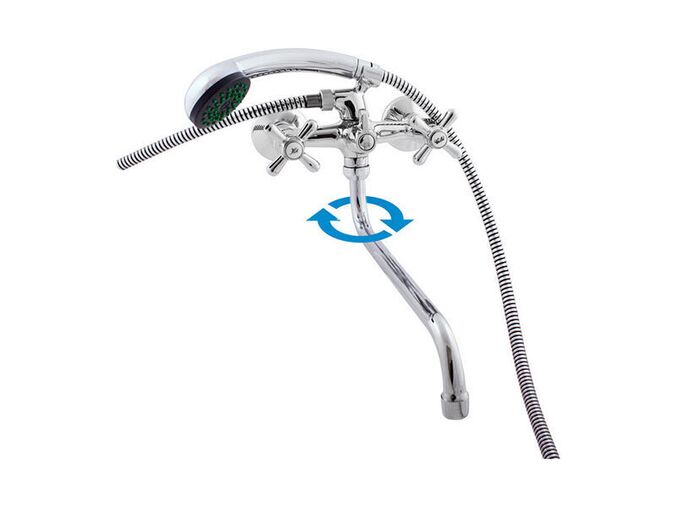 Slezák-RAV CZ Morava vanová baterie/umyvadlová s příslušenstvím, rozteč 150 mm, chrom