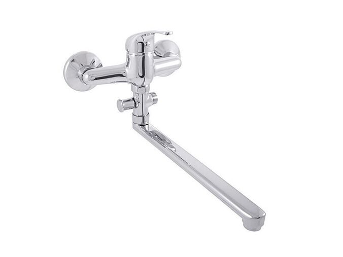 Slezák-RAV CZ Sázava baterie vanová/umyvadlová s plochým ramínkem, rozteč 150 mm, chrom