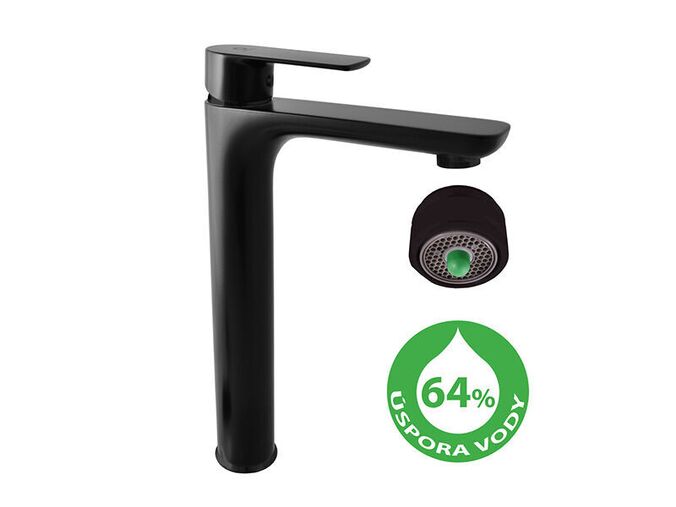 Slezák-RAV CZ Vltava Eco baterie umyvadlová stojánková, černá mat