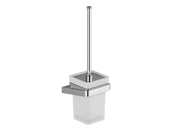 Ravak 10° držák s nádobkou a WC štětkou TD 410.00, lesklý chrom, matné sklo