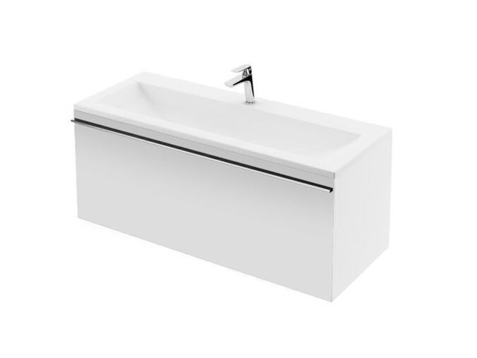 Ravak Clear Skříňka pod umyvadlo SD, 100x38x42 cm, korpus bílá, dvířka bílá lesk