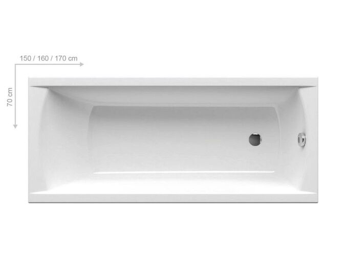 Ravak Classic obdélníková vana 140x70 cm, bílá