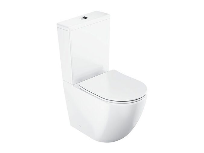 Ravak Optima WC kombi se sedátkem SoftClose, vario odpad, boční napouštění, RimOff, bílá