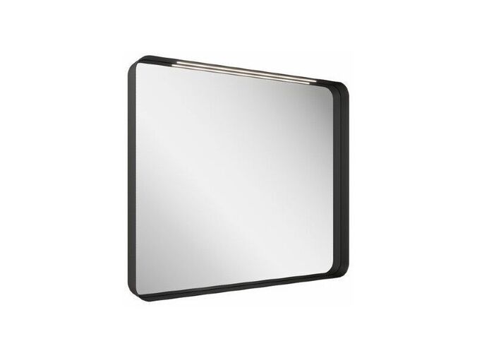 Ravak Strip Zrcadlo s osvětlením, 90,6x70,6x6,5 cm, rám černá
