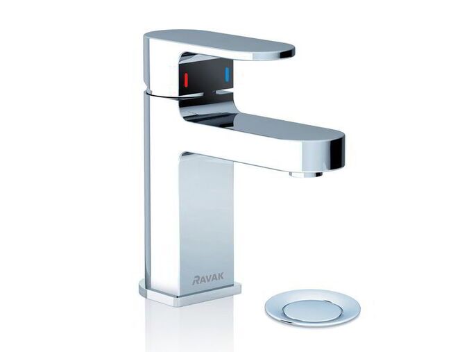 Ravak Chrome Umyvadlová stojánková baterie CR 011.00, Standard Zone, s výpustí, chrom