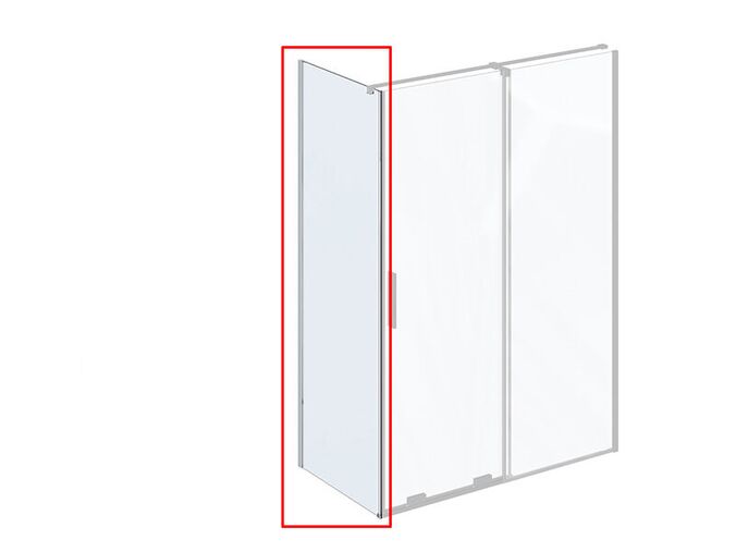 Ravak Roll Pevná stěna ROPS 90x195 cm, chrom lesk, transparent