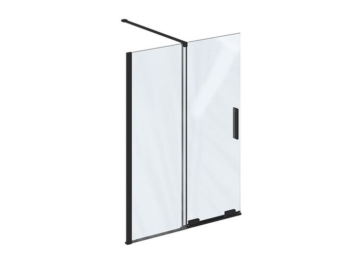 Ravak Roll Vanová zástěna ROVS2 110x150 cm, černá, transparent
