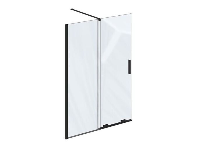 Ravak Roll Sprchový kout ROWI 100x195 cm, černá, transparent