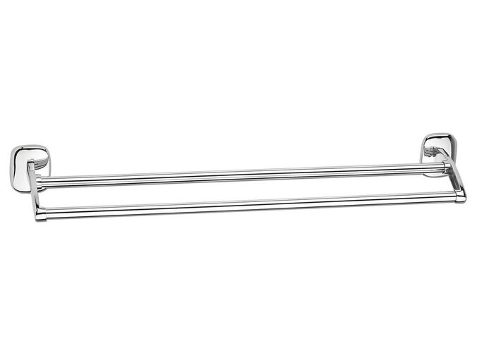 Aqualine RUMBA dvojitý držák ručníků 600x114mm, chrom