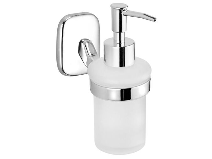 Aqualine RUMBA dávkovač mýdla 160ml, mléčné sklo, chrom