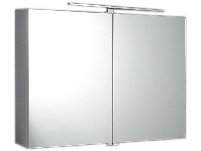 Sapho RIWA galerka s LED osvětlením, 80x60x17cm, bezdotykový senzor, bílá