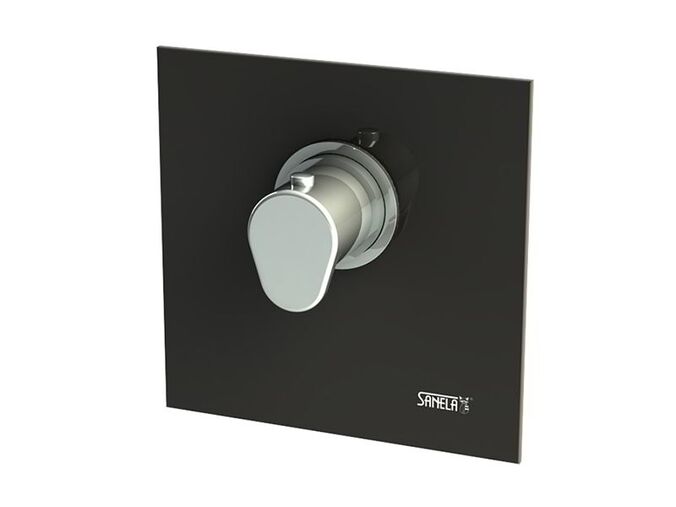 Sanela SLT 12D - Termostatický směšovací ventil 1/2“ ve skleněném panelu, barva černá metalická REF 0337