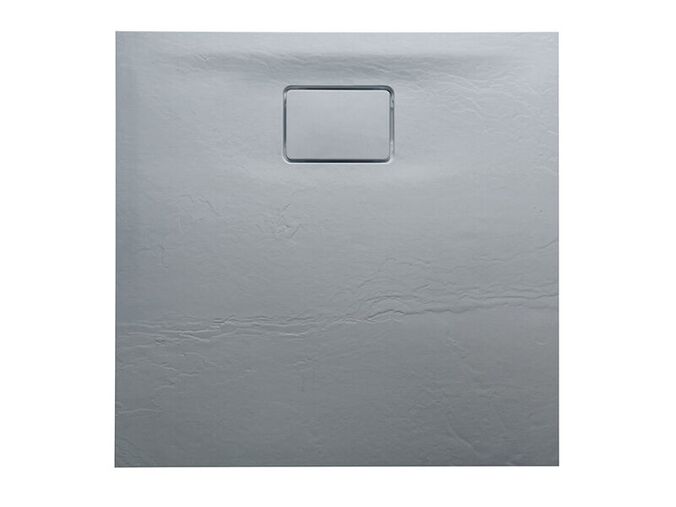 Sapho ACORA vanička z litého mramoru, čtverec 90x90x2,7cm, šedá, dekor kámen