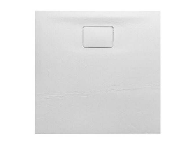 Sapho ACORA vanička z litého mramoru, čtverec 80x80x2,7cm, bílá, dekor kámen