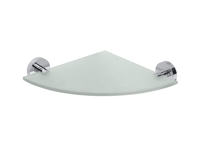 Bemeta Omega skleněná polička rohová 250x250 mm, chrom