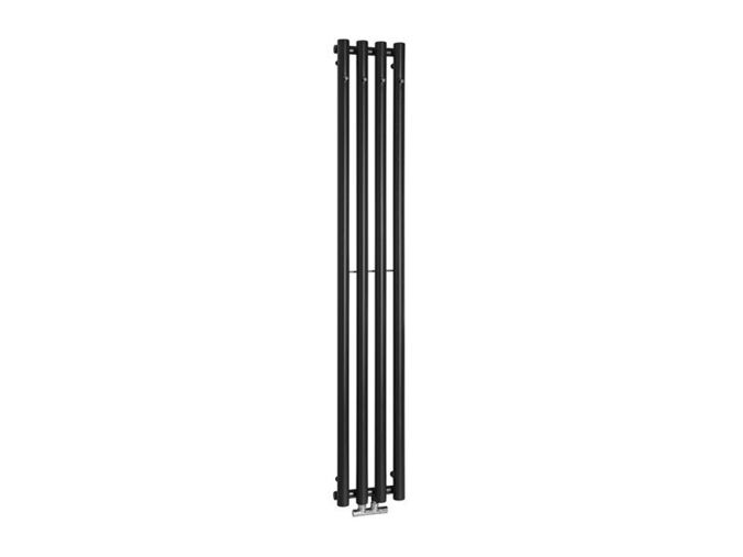 Sapho PILON otopné těleso 270x1800mm, se čtyřmi háčky pro ručník, černá mat