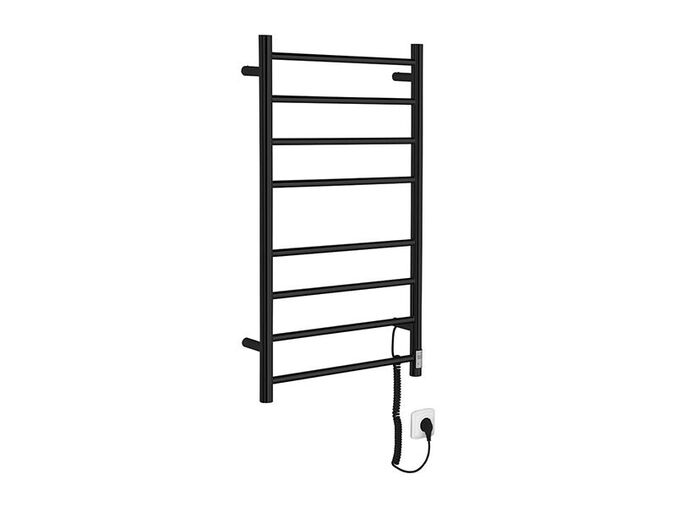 Sapho REDONDO elektrický sušák ručníků s časovačem, kulatý, 500x900 mm, 75 W, černá mat