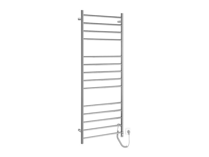Sapho REDONDO elektrický sušák ručníků s časovačem, kulatý, 600x1500 mm, 130 W, nerez lesk