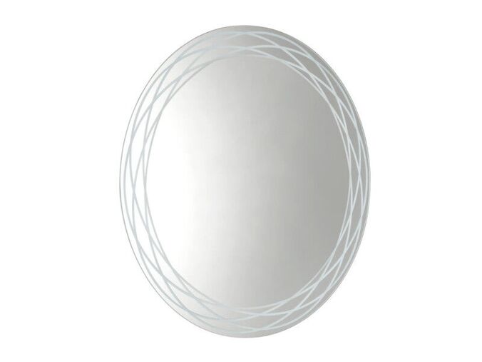 Sapho RINGO kulaté LED podsvícené zrcadlo se vzorem o 80cm, fólie anti-fog, 2700K