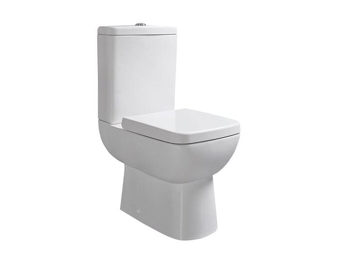 Sapho TYANA SHORT WC kombi krátké + sedátko, zadní odpad, bílá