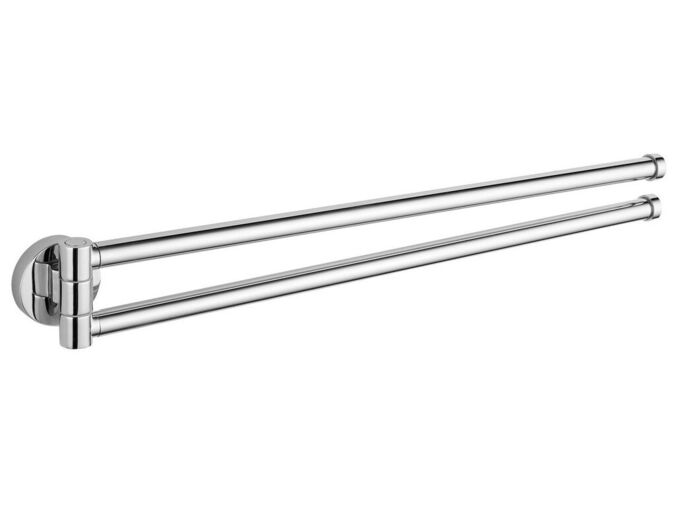 Aqualine SAMBA dvojitý držák ručníků otočný 450mm, chrom