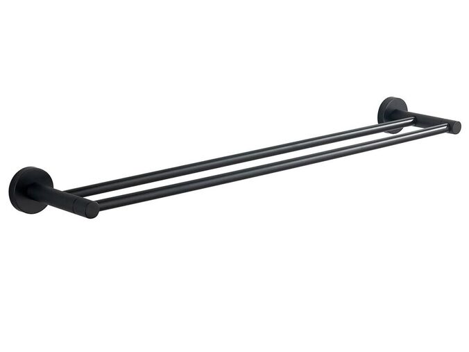 Aqualine SAMBA dvojitý držák ručníků 600x120mm, černá