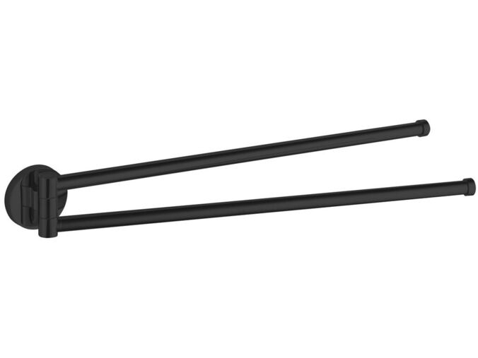 Aqualine SAMBA dvojitý držák ručníků otočný 450mm, černá
