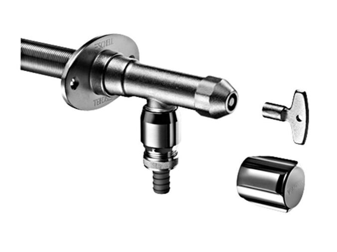 Schell Polar II set venkovní nezámrzný ventil, DN15, matný chrom