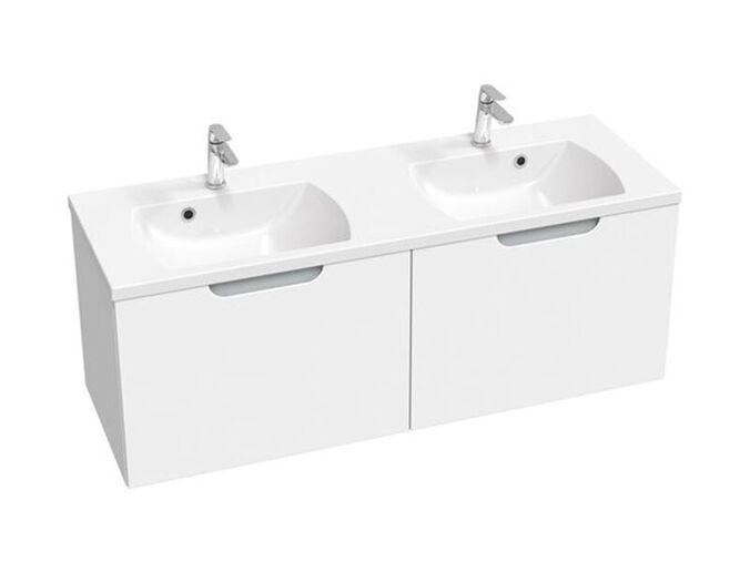 Ravak Classic II Skříňka pod dvojumyvadlo SD, 130x45x47 cm, bílá/šedá