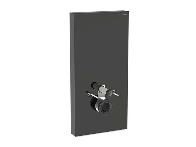 Geberit Monolith Plus sanitární modul pro závěsné WC, 101 cm, spodní přívod vody, čelo sklo černé