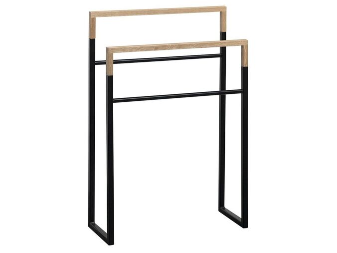 Sapho SKA stojan na ručníky 550x800x200mm, černá mat/dub