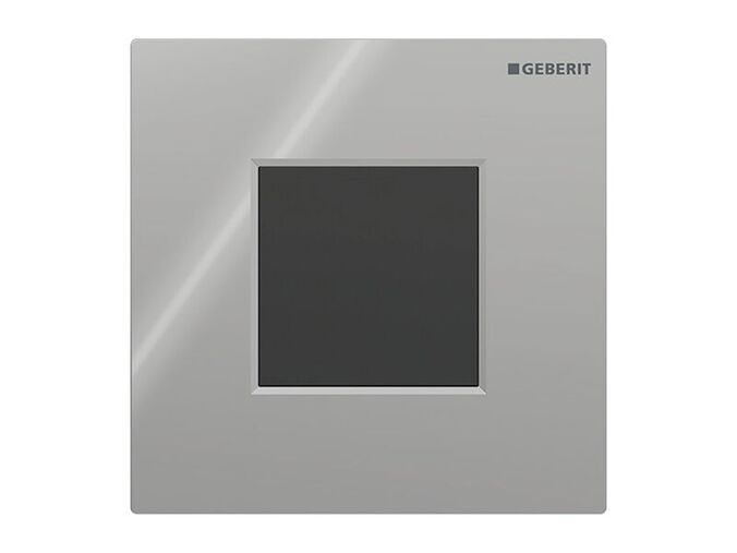 Geberit Typ 01 Square ovládání splachování pisoáru s elektronickým spuštěním splachování, napájení z baterie, chrom lesk