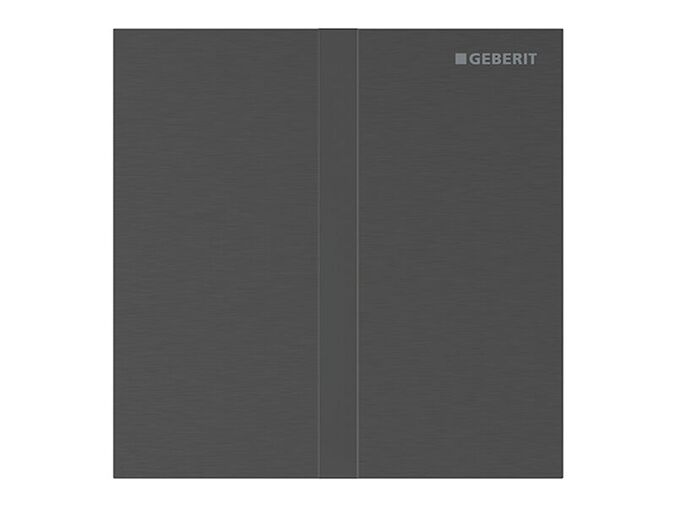 Geberit Typ 40 Square ovládání splachování pisoáru s elektronickým spuštěním splachování, napájení ze sítě, černý chrom kartáčovaný, easy-to-clean